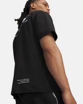 T-Shirt Uomo Under Armour Heavyweight Echo Logo Nero Bianco | NonSoloSport