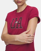 T-Shirt Donna Under Armour Icon Fleece Graphic Bordeaux | NonSoloSport