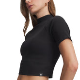 T-Shirt Donna Under Armour Rival Rib Nero Bianco | NonSoloSport