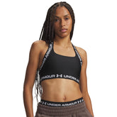 Reggiseno Donna Under Armour HeatGear Mid T-Back Nero Bianco | NonSoloSport