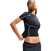 T-Shirt Donna Under Armour HeatGear Elite Nero Bianco | NonSoloSport