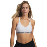 Reggiseno Donna Under Armour Crossback Low Strappy Bianco Nero | NonSoloSport