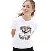 Vans T-Shirt Flowers Bambino Bianco | NonSoloSport