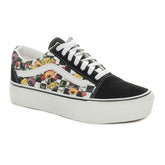Vans Ua Old Skool Platform Poppy Checkerboard Donna Nero | NonSoloSport