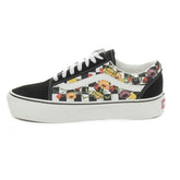 Vans Ua Old Skool Platform Poppy Checkerboard Donna Nero | NonSoloSport