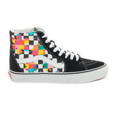 Vans Ua Sk8-Hi Floral Checkerboard Donna Nero | NonSoloSport