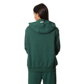 Felpa Donna What's Over College French Terry Full Zip Cappuccio Verde | NonSoloSport