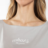 T-Shirt Donna What's Shoulder Drop Treat Grigio | NonSoloSport