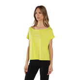 T-Shirt Donna What's Shoulder Drop Treat Lime | NonSoloSport