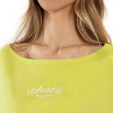 T-Shirt Donna What's Shoulder Drop Treat Lime | NonSoloSport