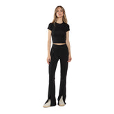 Pantalone Donna What's Jazz Front Split Treat Nero | NonSoloSport