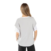 T-Shirt Gilet Donna What's Bianco Grigio | NonSoloSport