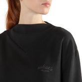 Felpa Donna What's Glamour Rib Neck Nero | NonSoloSport