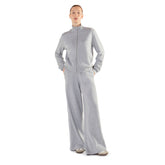 Pantalone Donna What's Wide Piping Grigio | NonSoloSport