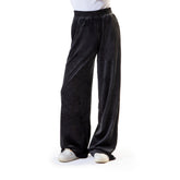 Pantalone Donna What's Wide Ciniglia Nero | NonSoloSport