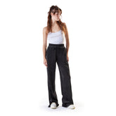 Pantalone Donna What's Wide Ciniglia Nero | NonSoloSport