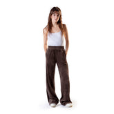 Pantalone Donna What's Wide Ciniglia Marrone | NonSoloSport