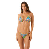 Costume Bikini Donna 4Giveness Triangolo Denim Mexican Multicolore | NonSoloSport