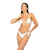Bikini Donna 4Giveness Triangolo E Slip Shiny Exchange Color Bianco | NonSoloSport