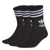 adidas Calze Mid Cut 3 Paia Uomo Nero Bianco | NonSoloSport