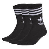 adidas Calze Mid Cut 3 Paia Uomo Nero Bianco | NonSoloSport