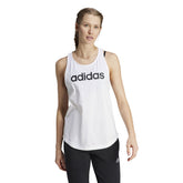 adidas Canotta Racer Linear Logo Donna Bianco | NonSoloSport