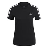 T-Shirt Donna adidas 3 Stripes Core Nero | NonSoloSport