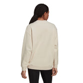 adidas Felpa Trefoil Fringe Embroidery Donna Crema | NonSoloSport
