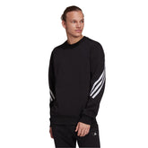 adidas Felpa Sportswear Future Icons 3 Stripes Uomo Nero Bianco | NonSoloSport