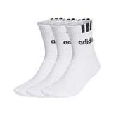 adidas Calze 3Stripes Linear Half Crew Cushioned Bianco | NonSoloSport
