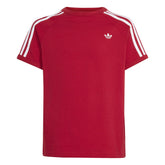 T-Shirt Ragazzo Adidas 3 Stripes Rosso Bianco | NonSoloSport