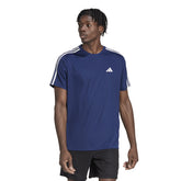 adidas T-Shirt Train Essentials 3 Stripes Uomo Blu | NonSoloSport