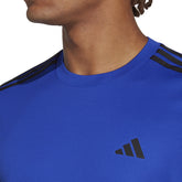 adidas T-Shirt Train Essentials 3 Stripes Uomo Blu | NonSoloSport