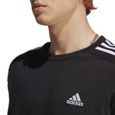 adidas T-Shirt Essential Single Jersey 3Stripes Uomo Nero | NonSoloSport