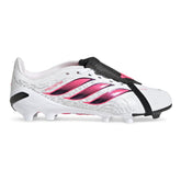 Scarpa da Calcio Ragazzo Adidas Predator League Fold-Over Tongue Terreni Compatti Bianco Rosa Nero | NonSoloSport