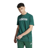 adidas T-Shirt Logo Linear Essentials Uomo Verde | NonSoloSport