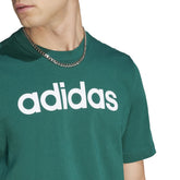 adidas T-Shirt Logo Linear Essentials Uomo Verde | NonSoloSport