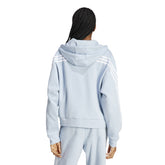 Felpa Donna Adidas Fi Dk Full Zip Cappuccio Azzurro | NonSoloSport