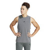 Canotta Uomo adidas Designed For Training Solid Grey | NonSoloSport
