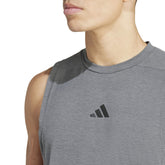Canotta Uomo adidas Designed For Training Solid Grey | NonSoloSport