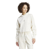 adidas Felpa ALL SZN 3-Stripes Donna Bianco | NonSoloSport