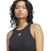 Canotta Donna Adidas Essentials Ribbed Nero | NonSoloSport