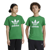 T-Shirt Bambino Adidas Adicolor Trefoil Verde Bianco | NonSoloSport