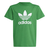 T-Shirt Bambino Adidas Adicolor Trefoil Verde Bianco | NonSoloSport