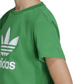 T-Shirt Bambino Adidas Adicolor Trefoil Verde Bianco | NonSoloSport