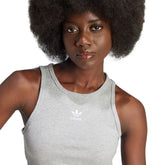 Canotta Donna Adidas Essentials Ribbed Grigio | NonSoloSport