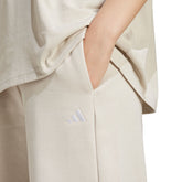 Pantalone Jogger Donna Adidas Essentials Small Logo Feel Cozy Open-Hem Beige | NonSoloSport