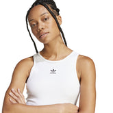 Canotta Donna Adidas Essentials Ribbed Bianco | NonSoloSport