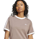 T-Shirt Donna Adidas 3-Stripes Marrone | NonSoloSport