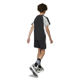 Shorts Bambino Adidas Seasonal Essentials Colorblock Nero | NonSoloSport